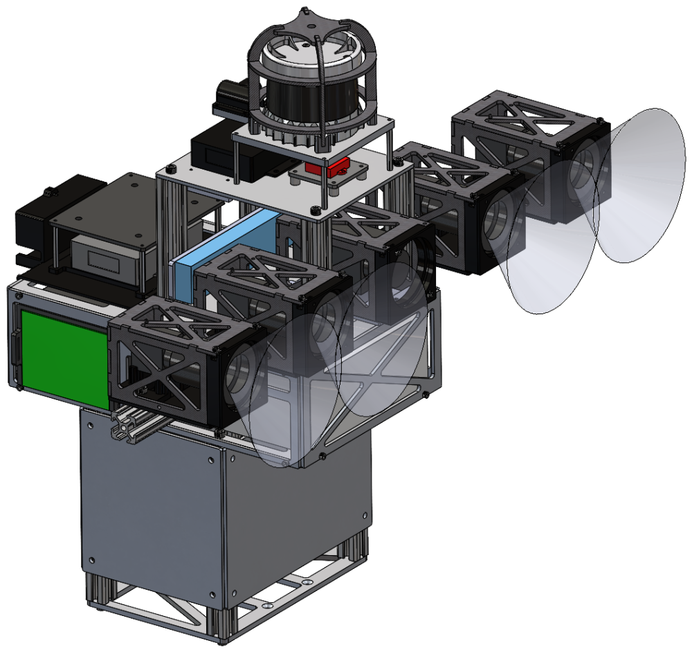 CAD rendering of the OctoSense sensor platform